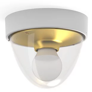 Nowodvorski Lampa sufitowa i ścienna NOOK na e27 10W IP44 wys. 15cm biały złoty 7970 - Lampy ścienne - miniaturka - grafika 2