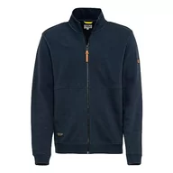 Bluzy męskie - camel active Męska bluza ze stójką, niebieski, M - miniaturka - grafika 1