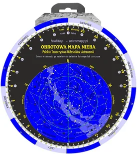 Obrotowa Mapa Nieba PCV - wodoodporna, fosforyzująca - Fizyka i astronomia - miniaturka - grafika 1