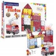 Klocki - Magnetyczne klocki konstrukcyjne MAGNA-TILES - Remiza Strażacka 50 el. - miniaturka - grafika 1