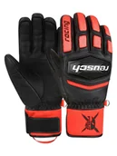 Rękawiczki - Reusch Rękawiczki funkcyjne "Worldcup Warrior GS" w kolorze pomarańczowo-czarnym - miniaturka - grafika 1