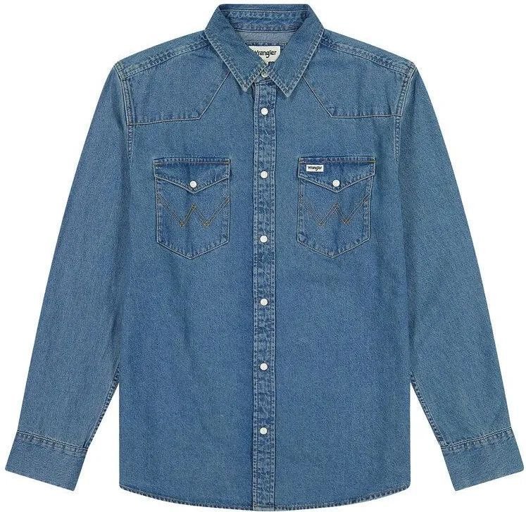 camicie uomo wrangler 112357194 seafoam