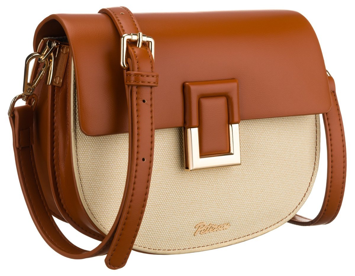 Torebka damska listonoszka PETERSON mała elegancka brązowa