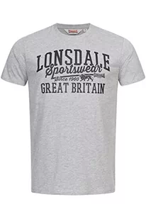Lonsdale Dervaig T-shirt męski, Marl Grey/Black, XXL - Koszulki męskie - miniaturka - grafika 1