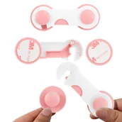 Zabezpieczenia dla dzieci - Zabezpieczenie Blokada Do Szafek Szuflad 1Szt 3M Różowe - miniaturka - grafika 1