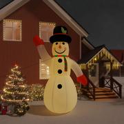 Ozdoby bożonarodzeniowe - vidaXL Nadmuchiwany bałwan z oświetleniem LED, 455 cm - miniaturka - grafika 1