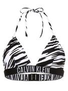 Stroje kąpielowe - Calvin Klein - Damska góra od bikini  trójkątne miseczki  z wypełnieniem, czarny|biały - miniaturka - grafika 1