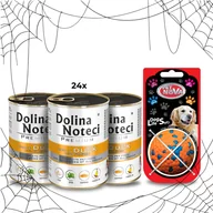 Mokra karma dla psów - Dolina Noteci Premium Kaczka z dynią 24x400g + piłka - miniaturka - grafika 1