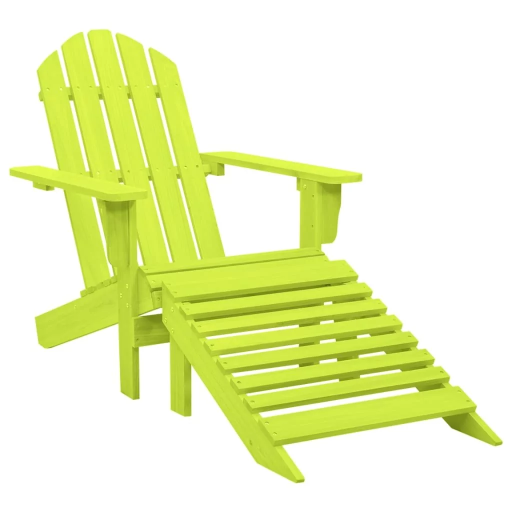 vidaXL Lumarko Krzesło ogrodowe Adirondack z podnóżkiem, jodłowe, zielone! 315866