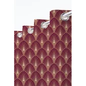 Zasłony - Zasłona Dara 135 x 260 cm 8 kółek bordowo-złota - miniaturka - grafika 1