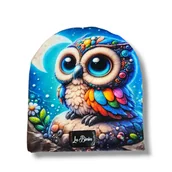 Czapki damskie - Czapka welurowa SOWA KSIĘŻYC - miniaturka - grafika 1