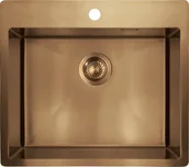 Zlewozmywaki - Deante Olfato Precious ZPO_C10B Stal szlachetna Brąz szczotkowany - miniaturka - grafika 1