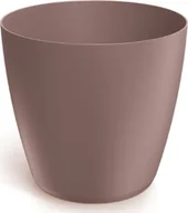 Donice - Doniczka brudny róż matowa plastikowa 19,8x18,2 cm marsala osłonka gładka Mate - miniaturka - grafika 1