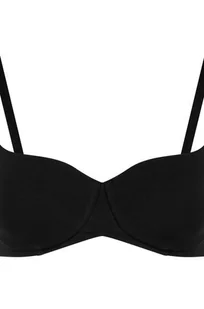 Hunkemöller Usztywniony bawełniany biustonosz z fiszbinami Czarny - Biustonosze - miniaturka - grafika 1