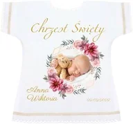 Ubranka do chrztu - Szatka na chrzest ZE ZDJĘCIEM - Pamiątka Chrztu Świętego - miniaturka - grafika 1
