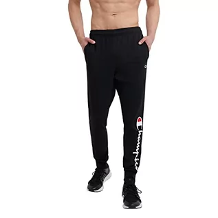 Spodnie sportowe męskie - Champion Spodnie dresowe męskie, Czarny skrypt, XL - grafika 1