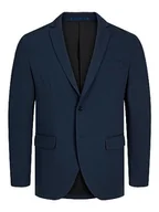 Marynarki męskie - Bestseller A/S Męska marynarka Jprjones Stretch Blazer Noos, Dark Navy/Fit:slim fit, 52 - miniaturka - grafika 1