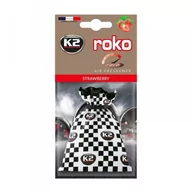 Zapachy samochodowe - K2 Modny odświeżacz powietrza w woreczku ROKO RACE TRUSKAWKA 25g V820R V820R - miniaturka - grafika 1