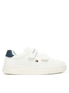 Buty dla dziewczynek - Tommy Hilfiger Sneakersy Low Cut Velcro T1X9-34338-1355 S Biały - miniaturka - grafika 1
