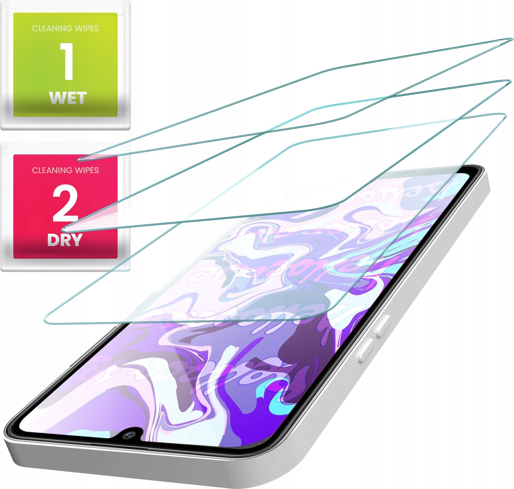 Hello Case 3-PAK Szkło Hartowane do Huawei P Smart 2019 / Plus 2019 9H, płaskie 2.5D