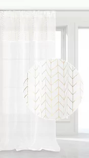 Firana 140 x 270 Dekoracyjna Nord Taśma Biały - Firany - miniaturka - grafika 3