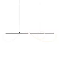 Lampy sufitowe - Wisząca lampa Laguna P0512 Maxlight LED 30W 3000K wąż świetlny czarny biały - miniaturka - grafika 1