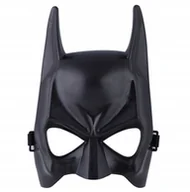 Dodatki do strojów karnawałowych - Maska BATMAN superbohater czarna Gohtam Halloween - miniaturka - grafika 1