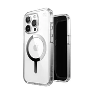 Etui i futerały do telefonów - Speck Presidio Perfect-Clear MagSafe - Etui iPhone 15 Pro Max (Clear / Chrome Finish / Serene Silver) - miniaturka - grafika 1