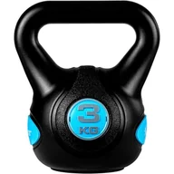 Kettlebell - Movit Hantle Kettlebell - 3 Kg, Czarny / Jasnoniebieski - miniaturka - grafika 1