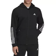 Bluzy sportowe męskie - Bluza adidas Aeroready Motion Sport Full-Zip Hoodie HC0639 - czarna - Adidas - miniaturka - grafika 1