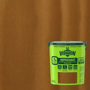 Vidaron Impregnat ogrodowy złoty dąb 4,5 l - Farby i impregnaty do drewna - miniaturka - grafika 1