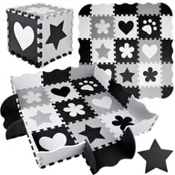Maty edukacyjne - ﻿Puzzle piankowe kontrastowa mata kształty ZA4782 - miniaturka - grafika 1