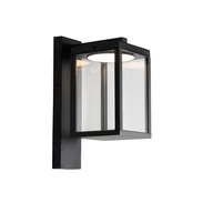 Lampy ogrodowe - QAZQA Zewnętrzna latarnia ścienna czarna z diodą LED IP54 - Ferdinand - miniaturka - grafika 1