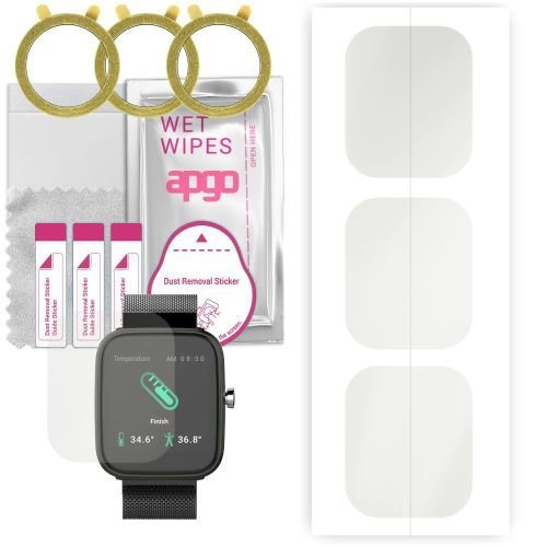 3x folia ochronna hydrożelowa MATOWA do Vector Smart VCTR-33 - apgo Smartwatch Hydrogel MATTE Protection Ochrona na ekran smartwatcha