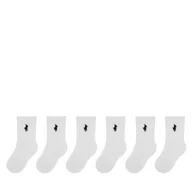 Skarpetki dla dzieci - Zestaw 6 par wysokich skarpet dziecięcych Polo Ralph Lauren 442974056001 Biały - miniaturka - grafika 1