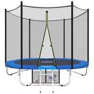 Trampoliny - TRAMPOLINA OGRODOWA 252CM Z SIATKĄ + DRABINKA FIT-NET - miniaturka - grafika 1