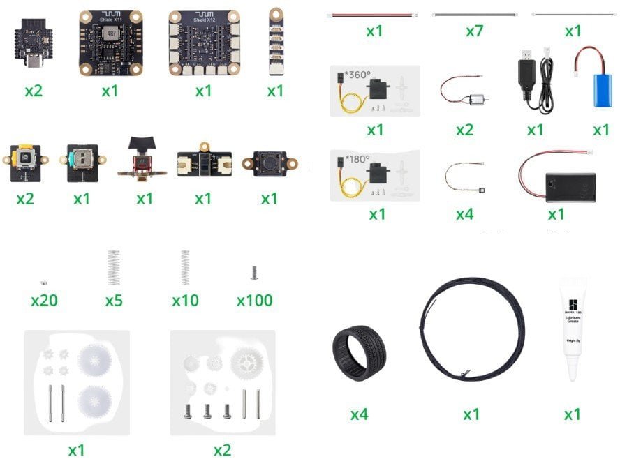 CyberBrick Beginner Hardware Kit - ZK004 - zestaw do budowy i programowania zdalnie sterowanych modeli - Bambu Lab}