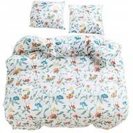 Pościel - Pościel 140x200 bawełna satynowa dwustronna GierekHoff 2 el kwiaty - miniaturka - grafika 1