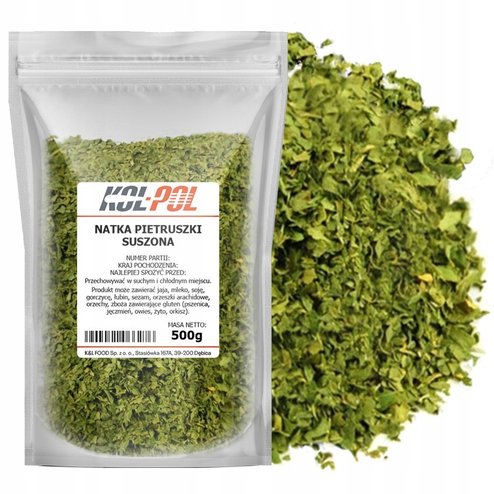 NATKA PIETRUSZKI 500g Suszona naturalna nać liście aromatyczna Kol-Pol