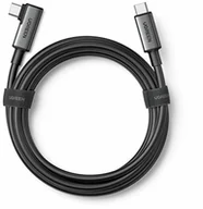 Kable USB - Ugreen kabel kątowy USB Typ C - USB Typ C do ładowania 60W / transmisji danych z obsługą gogli VR np. Oculus Quest 2 5m czarny US551 - miniaturka - grafika 1
