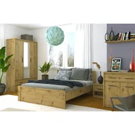 Meble do sypialni - Komplet Mebli Młodzieżowych Do Sypialni Z Łóżkiem 6 Elementów Dąb Artisan R0-P73 - miniaturka - grafika 1
