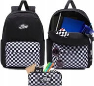 Zestawy szkolne - VANS ZESTAW 2W1 PLECAK + PIÓRNIK SZKOLNY OLD SKOOL CZARNY SZACHOWNICA - miniaturka - grafika 1