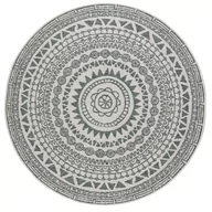 Dywany zewnętrzne - Zielono-kremowy dywan odpowiedni na zewnątrz NORTHRUGS Coron, ø 140 cm - miniaturka - grafika 1