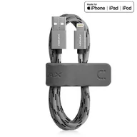 Akcesoria do tabletów i e-booków - Momax Elite link - Kabel połączeniowy USB do Lightning MFi + elastyczny stojak, 2.4 A, 1 m (Grey) - miniaturka - grafika 1