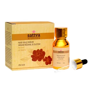 Sattva Rose Gold Serum różane serum ze złotem do twarzy 15ml - Serum do twarzy - miniaturka - grafika 1