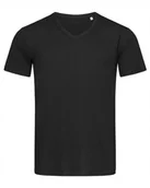 Koszulki męskie - Koszulka męska bawełniana T-shirt w serek Stedman V-Neck ST9010 Black M - miniaturka - grafika 1