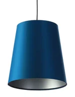 Lampy stojące - Granatowo-srebrna lampa wisząca stożek - S402 Hivros - miniaturka - grafika 1