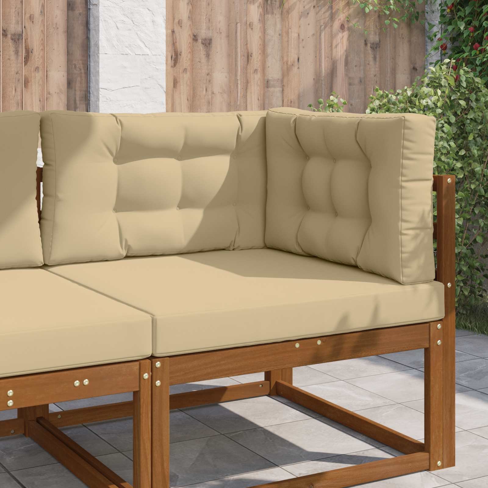 vidaXL Poduszka do sofy na zewnątrz 3 pcs Beżowy Poliester 900883