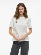 Koszulki i topy damskie - Vila Koszulka w kolorze białym - miniaturka - grafika 1