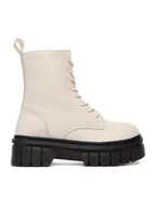 Botki damskie - DeeZee Trzewiki 13258-2 Beżowy - miniaturka - grafika 1